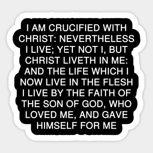 Galatians 2:20 Bible Verse KJV Text Sticker